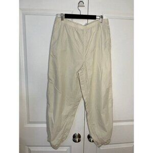 TNA Joggers Womens Large Cream Stretch Outdoor Running Track Comfy Loungewear